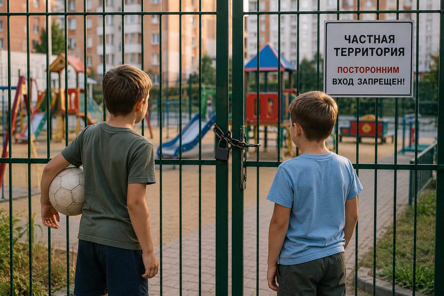 Можно ли детям играть на площадке в чужом дворе: что говорит закон